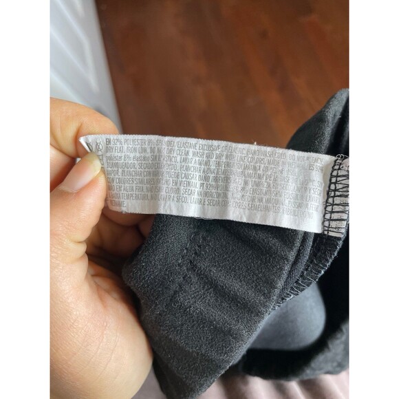 Forever 21 Black Flare Pants M Y2K 70s Retro High Waist Bell Bottom Suede Style - Picture 6 of 6